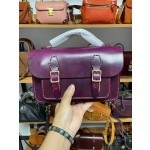 Handmade thickened oil-waxed vegetable-tanned leather messenger bag